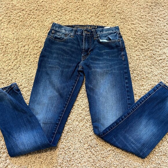 Lot of 3 Pairs Mens Dark Wash American Eagle Jeans 29 and 30x32 - Picture 3 of 10